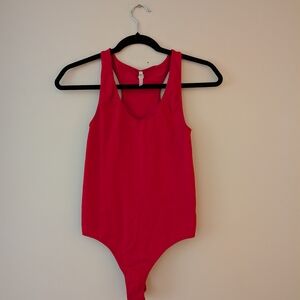 Red Sleeveless Bodysuit